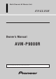 Pioneer AVM-P9000R Owner's Manual
