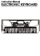 MTS Systems Electronic keyboard Instruction Manual