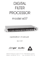 junger e07 Operation Manual