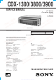 Sony CDX-1300 Service Manual