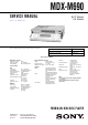 Sony MDX-M690 Service Manual