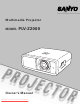 Sanyo PLV-Z2000 Owner's Manual