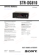 Sony STR-DG810 Service Manual