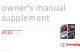 Toyota 2015 Automobile Owner's Manual Supplement