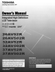 Toshiba 26AV52R Owner's Manual