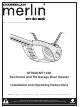 Chamberlain merlin MT600 Installation And Operating Instructions Manual