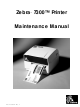 Zebra T300 Maintenance Manual