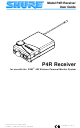 Shure P4R User Manual