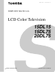 Toshiba 15DL15 Service Manual