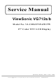 ViewSonic VG712s Service Manual
