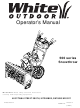 White Outdoor 500 series Operator's Manual