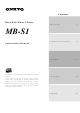 Onkyo MB-S1 Instruction Manual