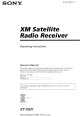Sony XT-XM1 Operating Instructions Manual