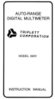 Triplett 3303 Instruction Manual