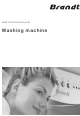 Brandt Washing machine Manual For Installation & Use