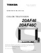 Toshiba 20AF46 Service Manual