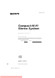Sony MHC-G101 Operating Instructions Manual