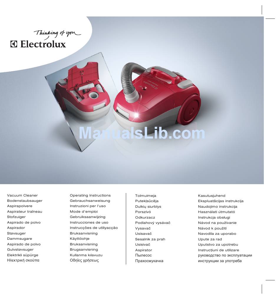 ELECTROLUX VACUUM CLEANER USER MANUAL Pdf Download ManualsLib