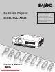 Sanyo PJLink PLC-XE33 Owner's Manual