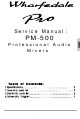 Wharfedale Pro PM-500 Service Manual
