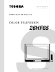 Toshiba 26HF85 Service Manual