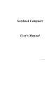 Targa Notebook Computer User Manual