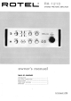 Rotel RA-1210 Owner's Manual