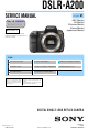 Sony DSLR-A200 Service Manual
