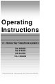 Panasonic VA-309UK Operating Instructions Manual