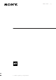 Sony NT-2 Operating Instructions Manual