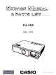 Casio XJ-450 Service Manual & Parts List