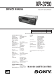 Sony XR-3750 Service Manual