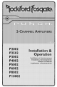 Rockford Fosgate Punch P2002 Operating Manual