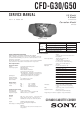 Sony CFD-G30 Service Manual