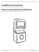 Frigidaire Full Size Laundry Center Electric Installation Instructions Manual