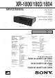 Sony XR-1800 Service Manual