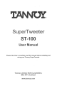 Tannoy SuperTweeter ST-100 User Manual