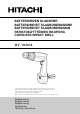 Hitachi DV 10DVA Handling Instructions Manual
