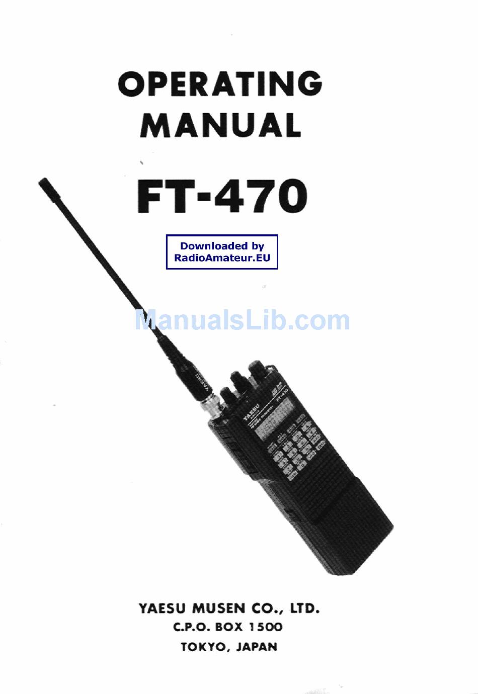 YAESU FT-470 OPERATING MANUAL Pdf Download | ManualsLib