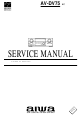 Aiwa AV-DV75 HC Service Manual