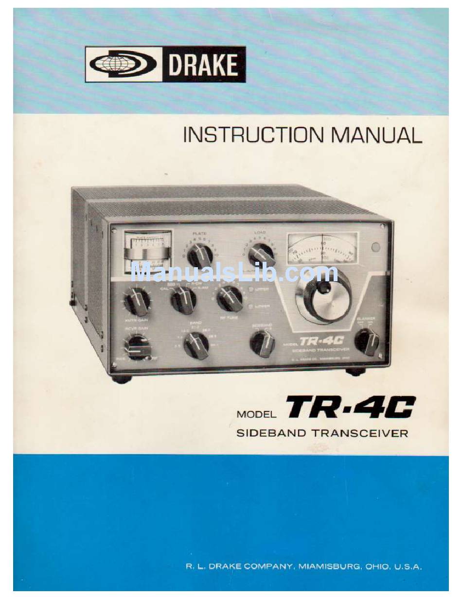 DRAKE TR-4C INSTRUCTION MANUAL Pdf Download | ManualsLib