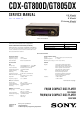 Sony CDX-GT800D Service Manual