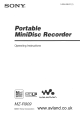 Sony MZ=R909 Operating Instructions Manual
