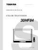 Toshiba 30HF84 Service Manual