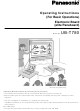 Panasonic UB-T780 Operating Instructions Manual