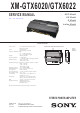 Sony XM-GTX6020 Service Manual