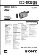 Sony CCD-TR3200E Service Manual