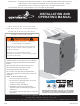 Continental Refrigerator TWO STAGE MULTI POSITION HIGH EFFICIENCY (CONDENSING) FORCED AIR GAS FURNACE Installation And Operating Manual