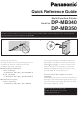 Panasonic DP-MB340 Quick Reference Manual