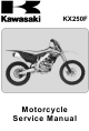 Kawasaki KX250F Service Manual